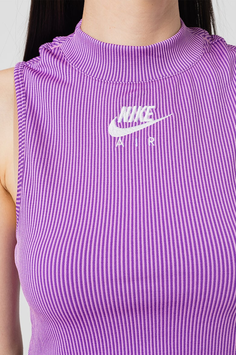 Nike Top crop cu imprimeu logo - Pled.ro