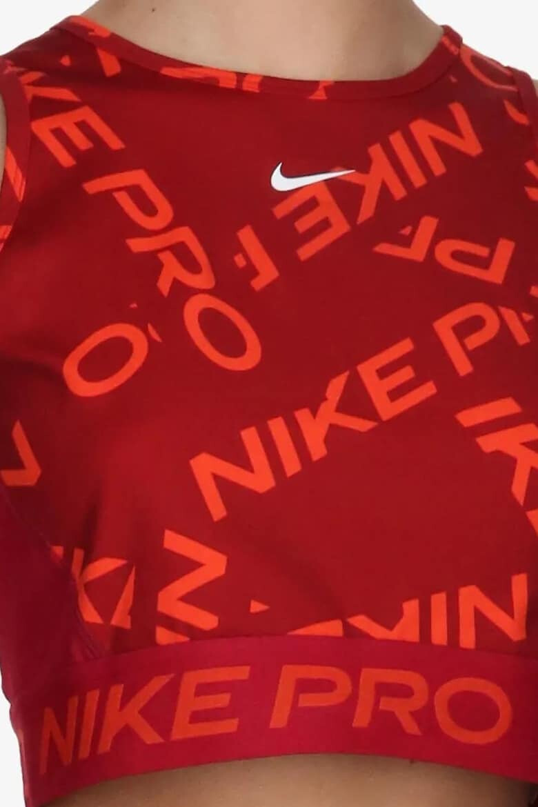 Nike Top crop cu imprimeu logo pentru antrenament - Pled.ro