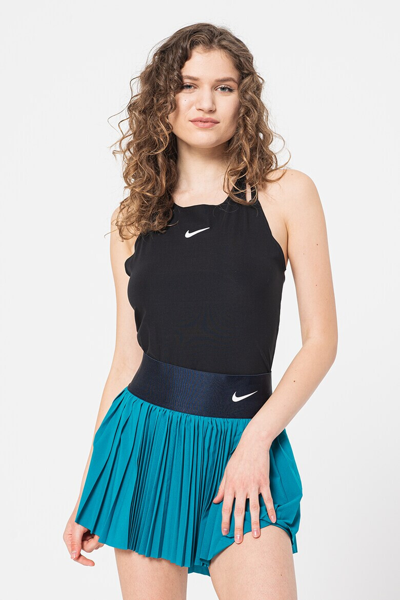 Nike Top cu tehnologie Dri-Fit si spate decupat pentru tenis Advantage - Pled.ro