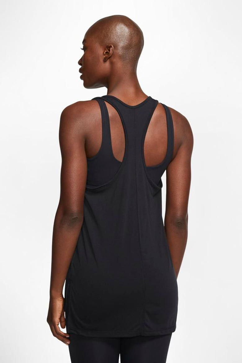 Nike Top cu tehnologie Dri-Fit si spate decupat pentru yoga Layer - Pled.ro