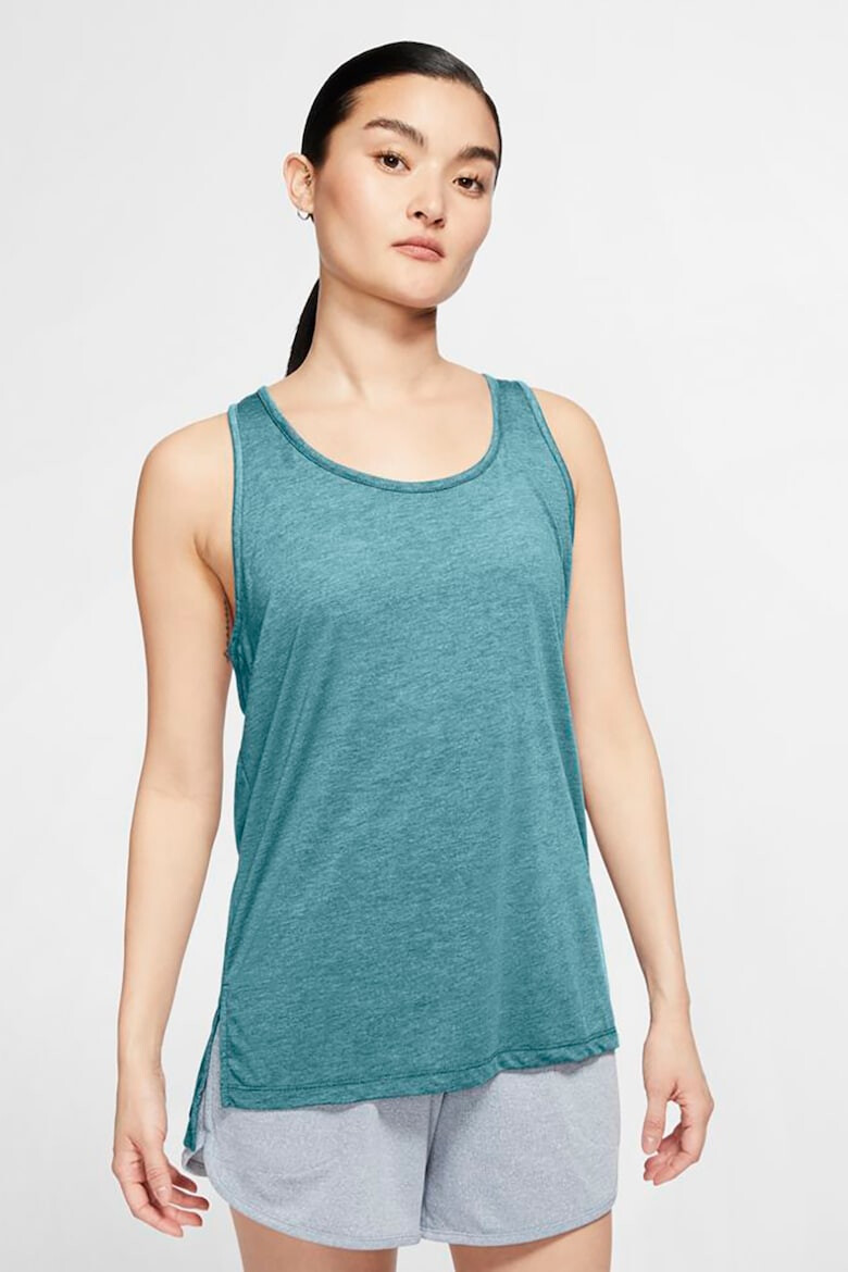 Nike Top cu tehnologie Dri-Fit si spate decupat pentru yoga Layer - Pled.ro