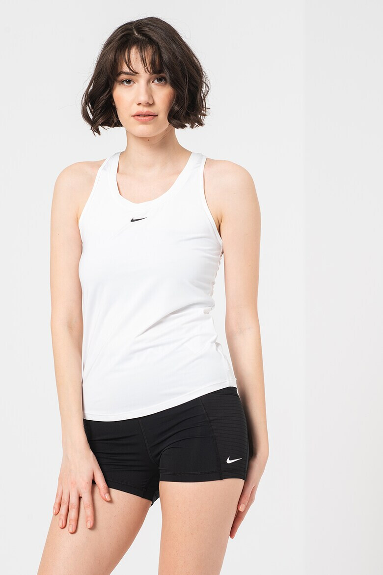 Nike Top slim fit cu detaliu logo si tehnologie Dri-Fit pentru fitness One - Pled.ro