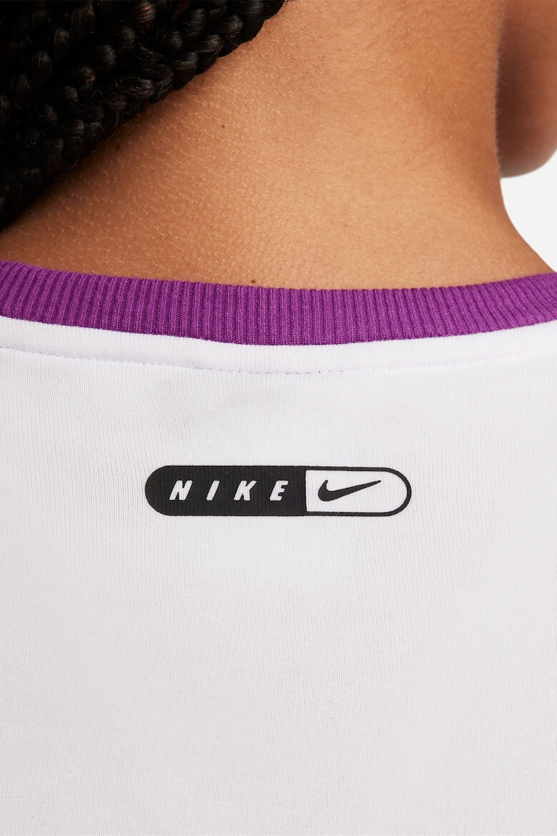 Nike Tricou crop cu imprimeu logo - Pled.ro