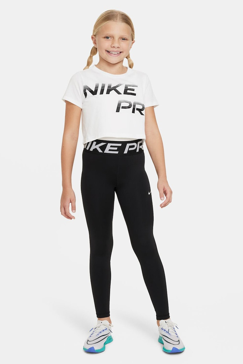 Nike Tricou crop cu imprimeu logo pentru antrenament - Pled.ro