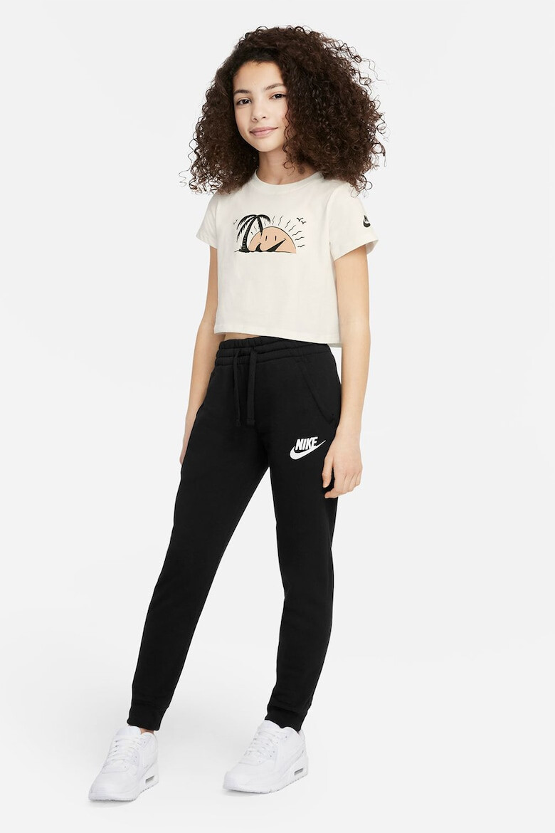 Nike Tricou crop cu imprimeu Swoosh - Pled.ro