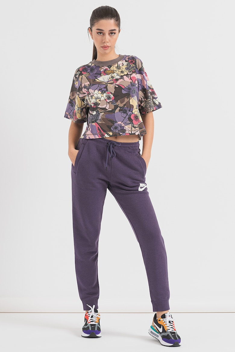 Nike Tricou crop cu model floral - Pled.ro