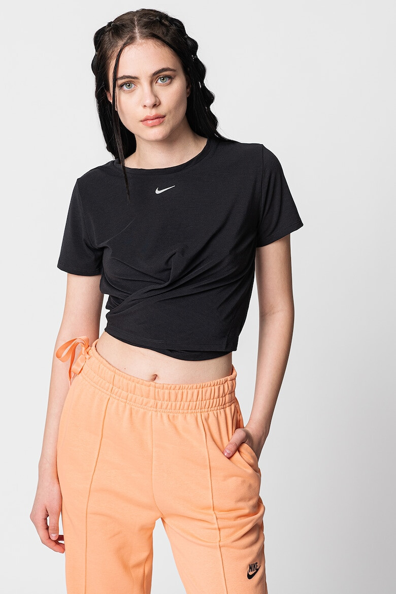 Nike Tricou crop cu model rasucit pentru antrenament One Luxe - Pled.ro