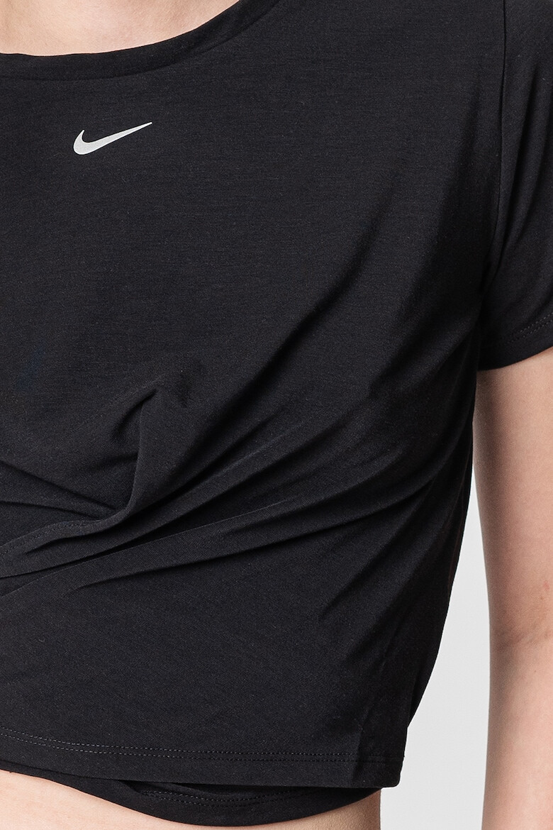 Nike Tricou crop cu model rasucit pentru antrenament One Luxe - Pled.ro