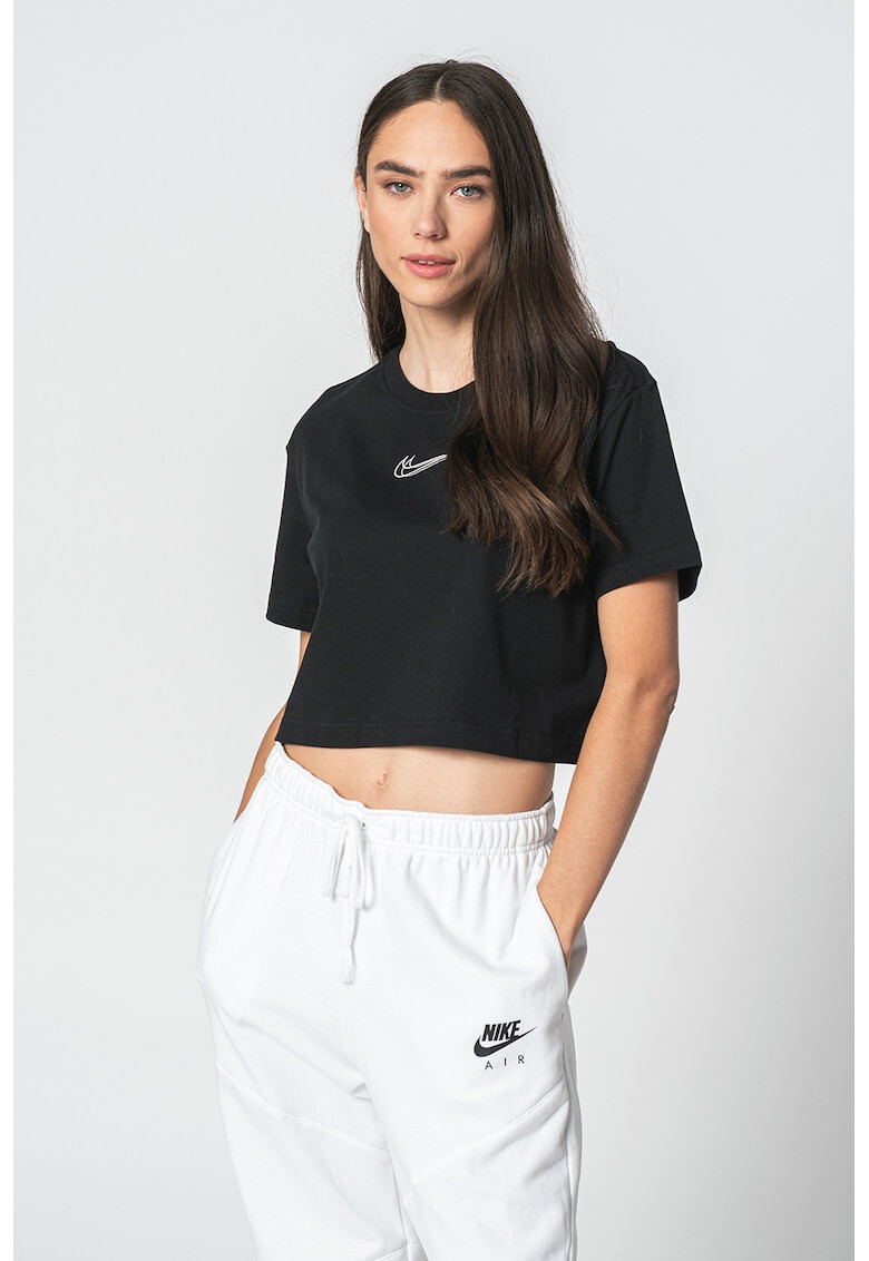 Nike Tricou crop de bumbac cu imprimeu logo - Pled.ro