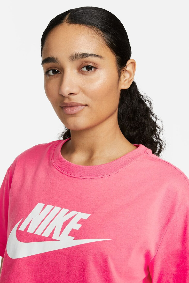 Nike Tricou crop de bumbac cu imprimeu logo Essentials - Pled.ro