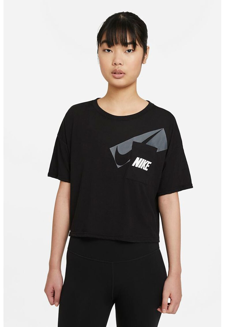 Nike Tricou crop pentru antrenament Dri Fit - Pled.ro