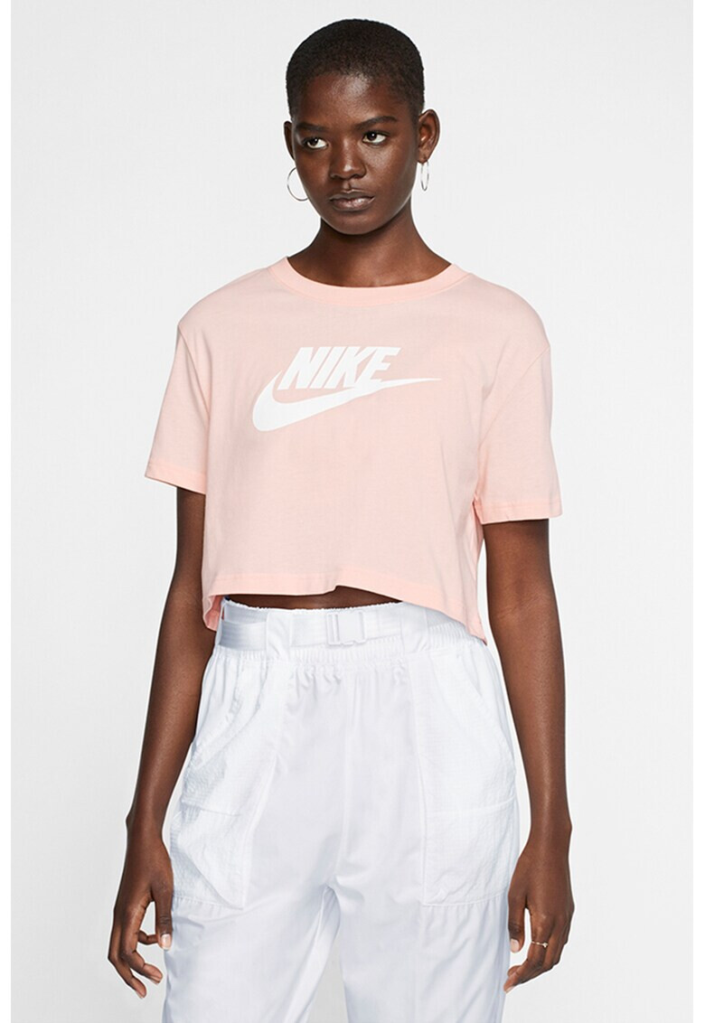 Nike Tricou crop cu imprimeu logo Sportswear Essentials - Pled.ro