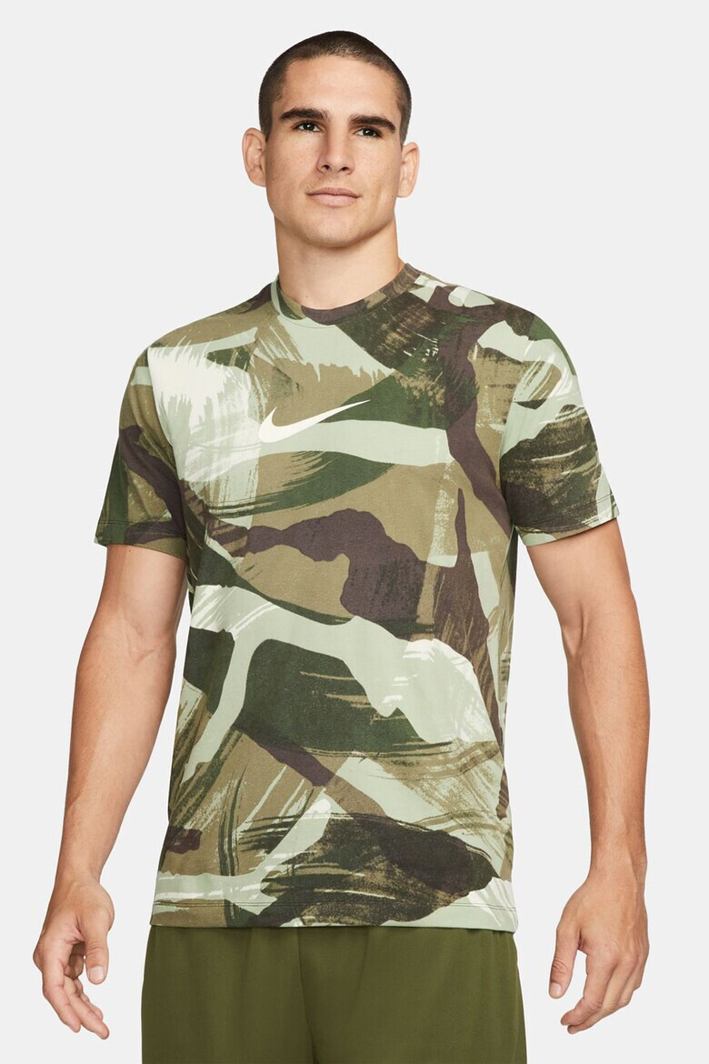 Nike Tricou cu decolteu la baza gatului pentru fitness Tee Camo - Pled.ro