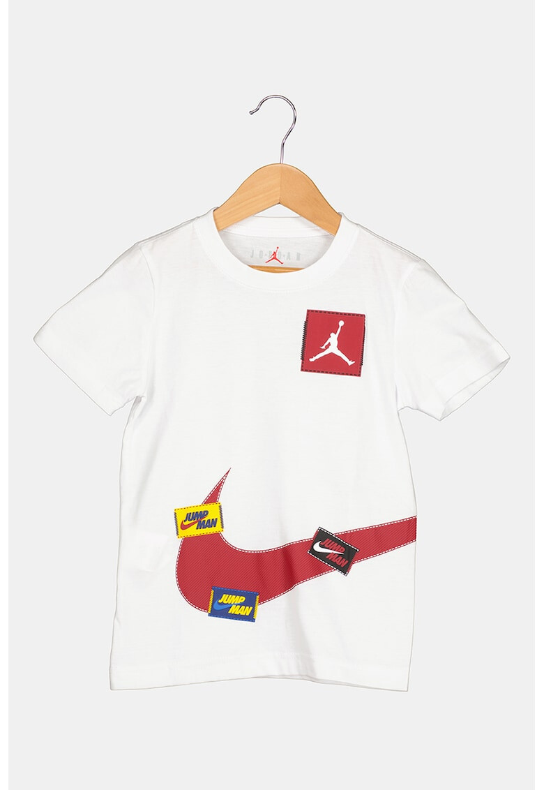 Nike Tricou cu decolteu la baza gatului si imprimeu Jumpman - Pled.ro