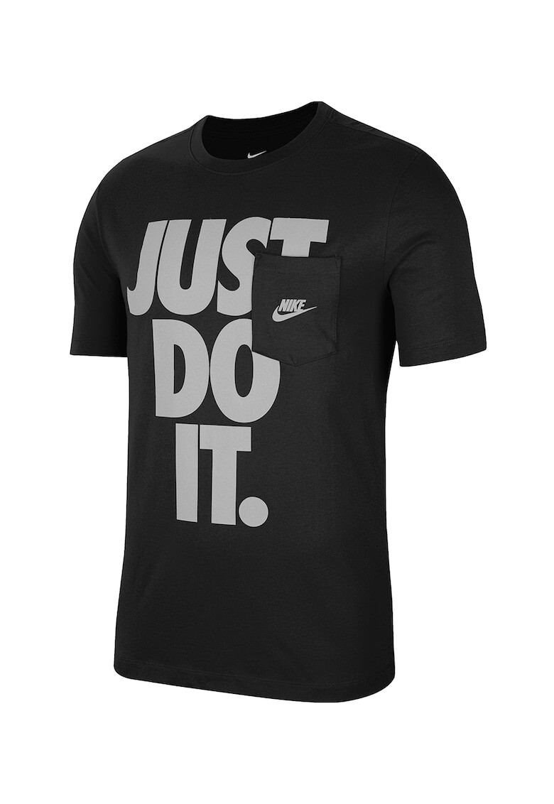 Nike Tricou cu decolteu la baza gatului si imprimeu logo - Pled.ro