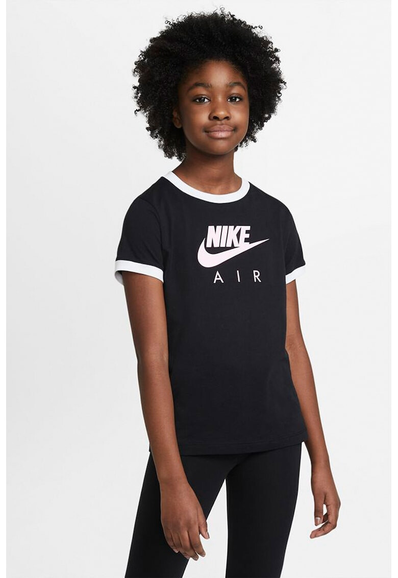 Nike Tricou cu decolteu la baza gatului si imprimeu logo - Pled.ro