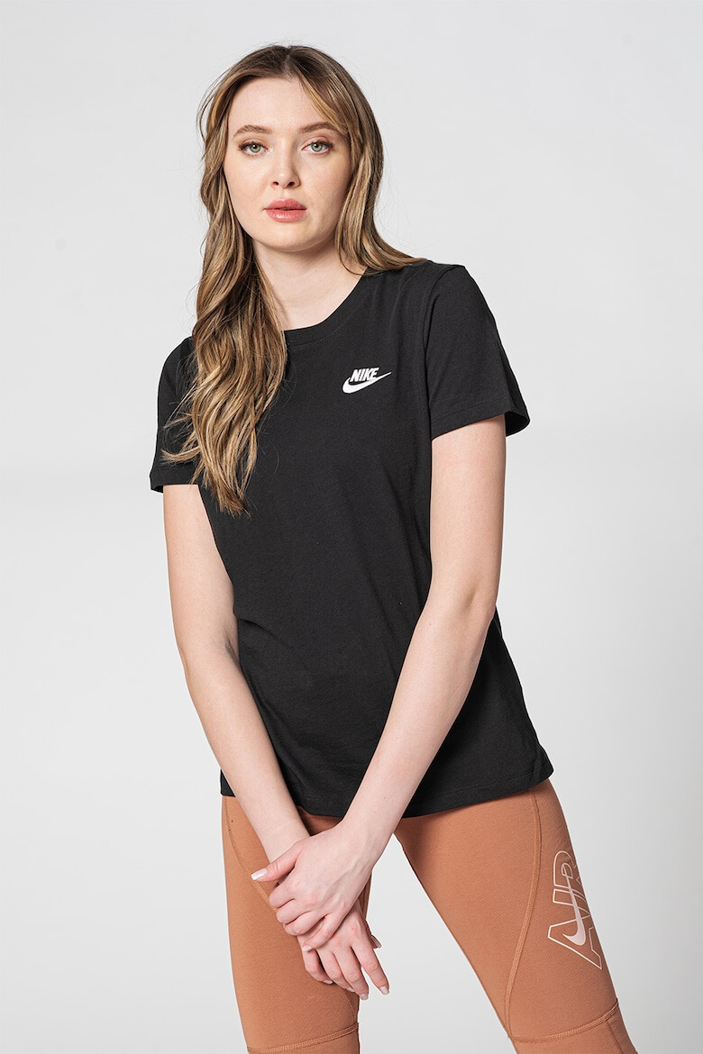 Nike Tricou cu decolteu la baza gatului si logo pe piept - Pled.ro