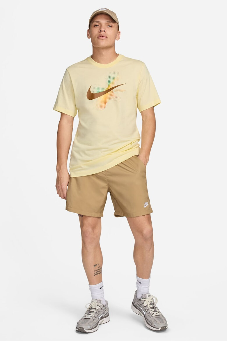 Nike Tricou cu imprimeu logo si decolteu la baza gatului - Pled.ro