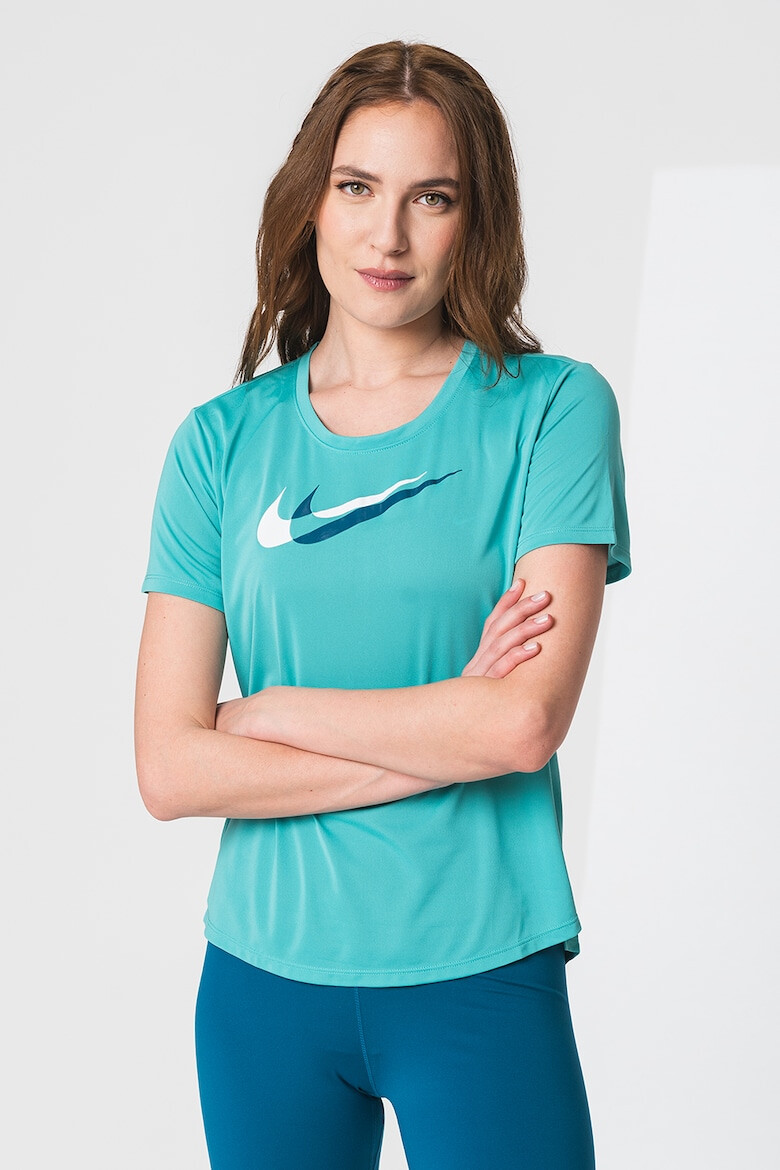 Nike Tricou cu imprimeu logo si tehnologie Dri-Fit pentru alergare Swoosh - Pled.ro