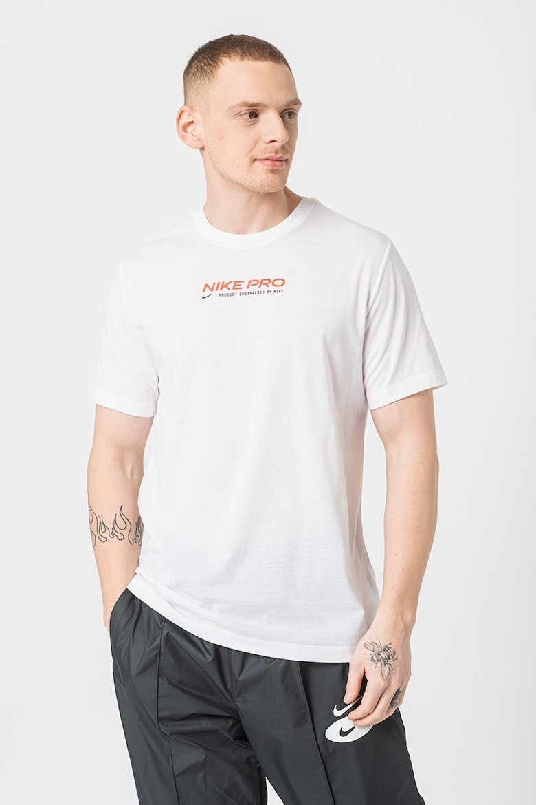 Nike Tricou cu imprimeu logo si tehnologie Dri Fit pentru fitness - Pled.ro