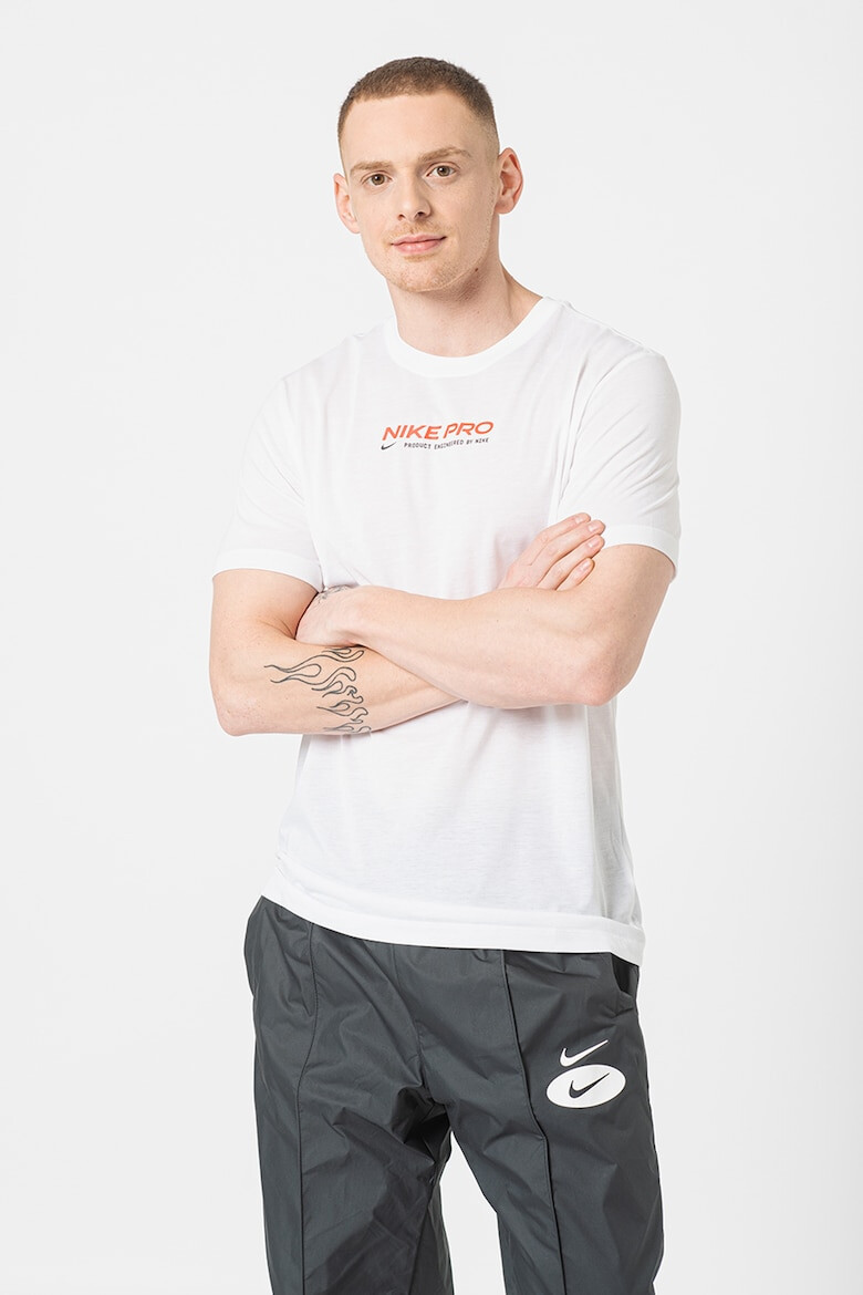 Nike Tricou cu imprimeu logo si tehnologie Dri Fit pentru fitness - Pled.ro