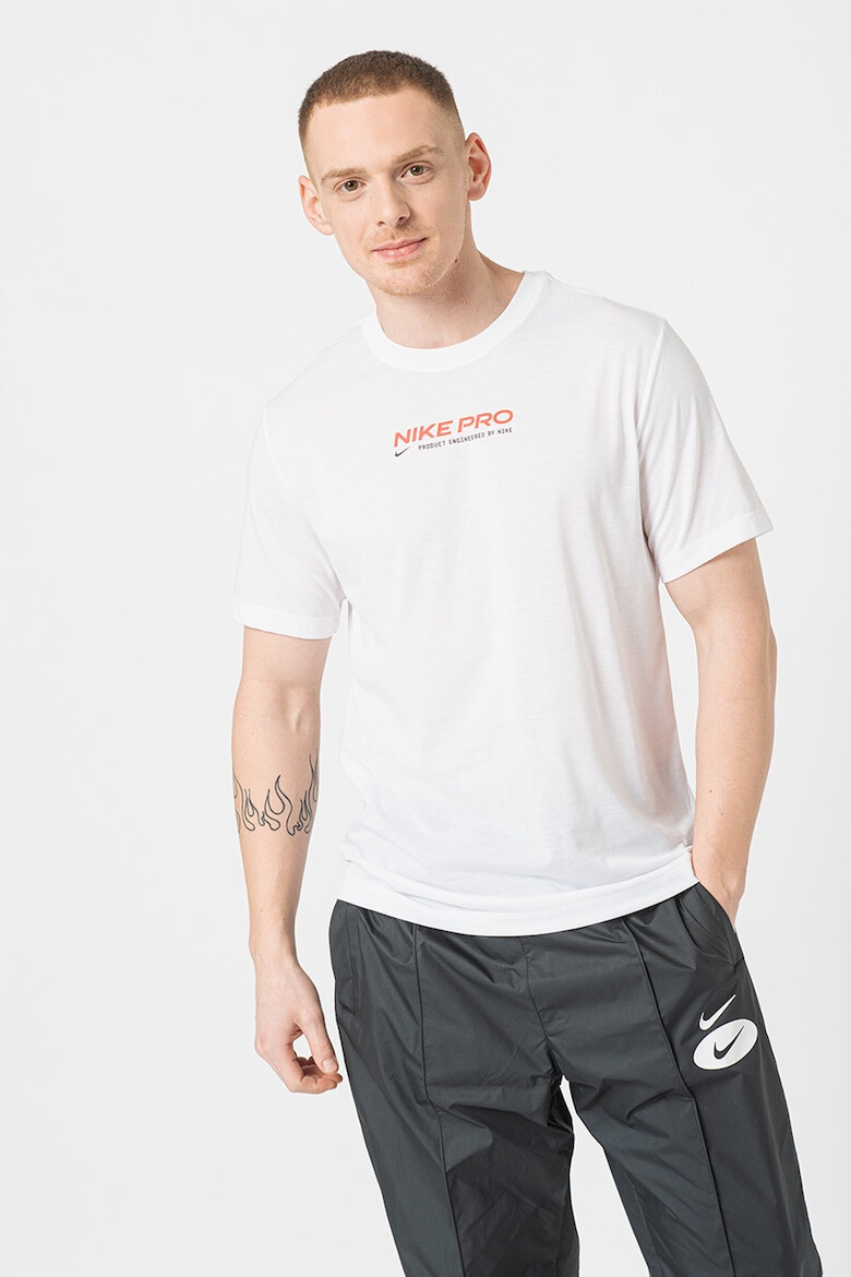 Nike Tricou cu imprimeu logo si tehnologie Dri Fit pentru fitness - Pled.ro