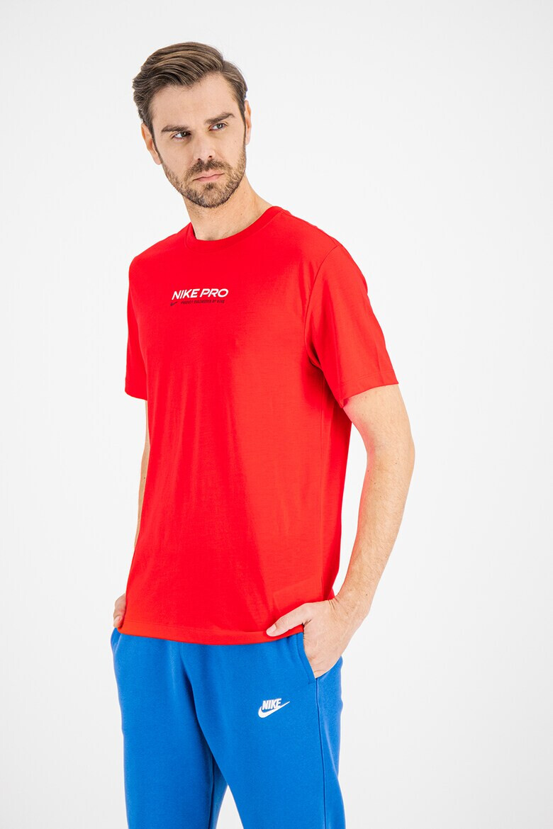 Nike Tricou cu imprimeu logo si tehnologie Dri Fit pentru fitness - Pled.ro