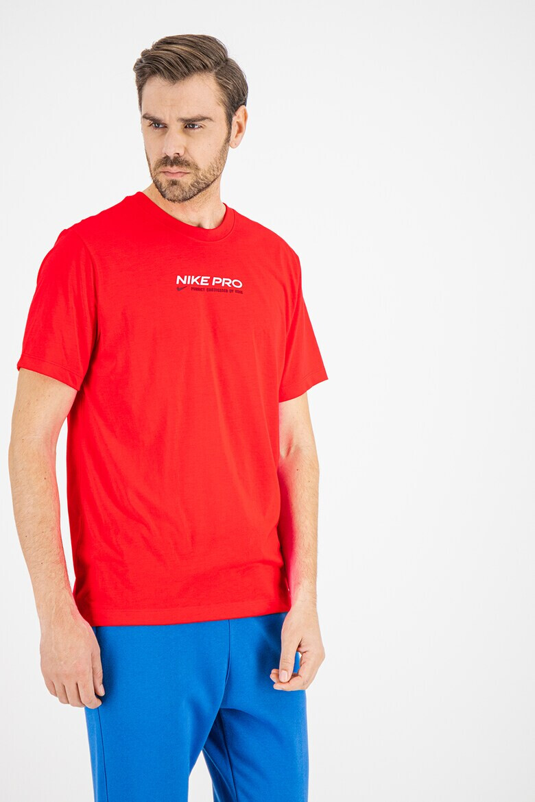 Nike Tricou cu imprimeu logo si tehnologie Dri Fit pentru fitness - Pled.ro