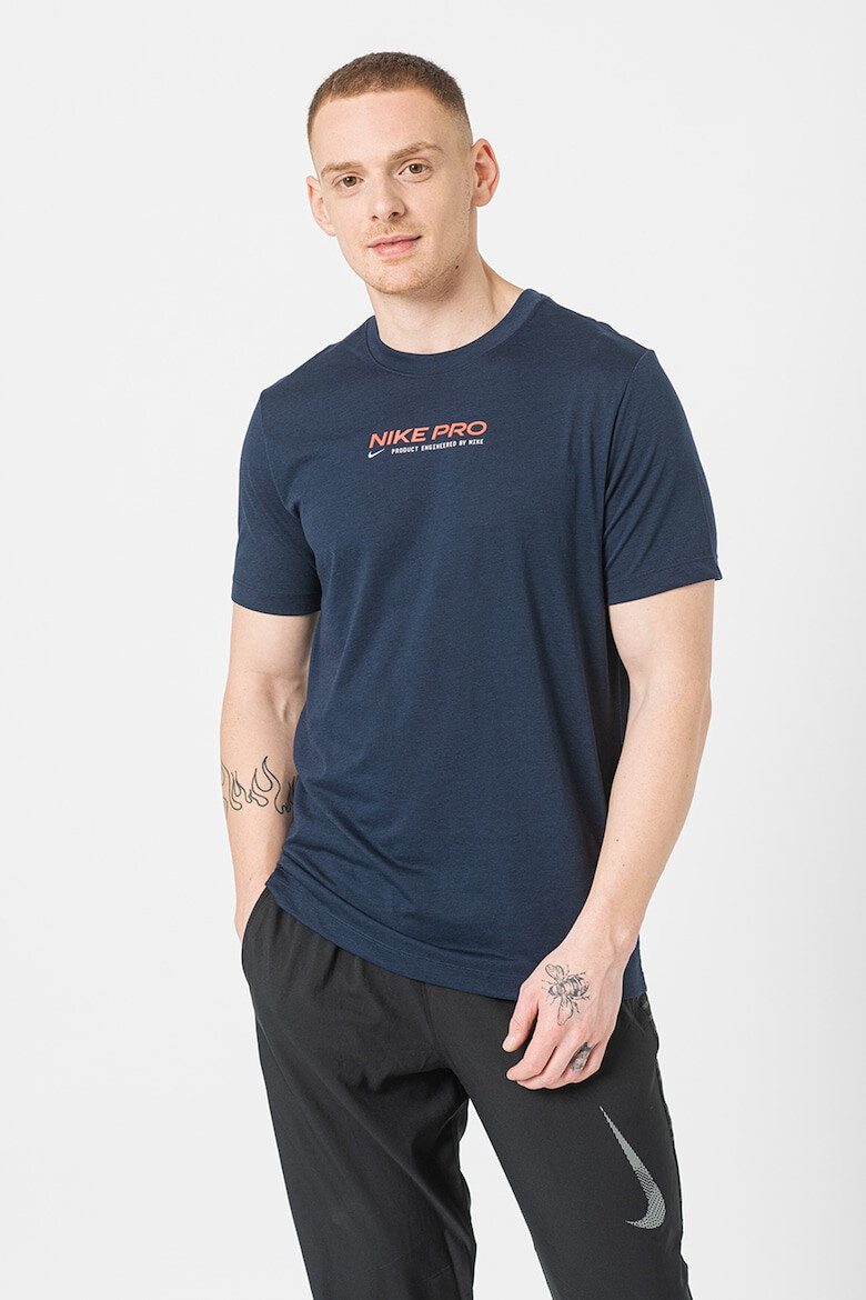 Nike Tricou cu imprimeu logo si tehnologie Dri Fit pentru fitness - Pled.ro