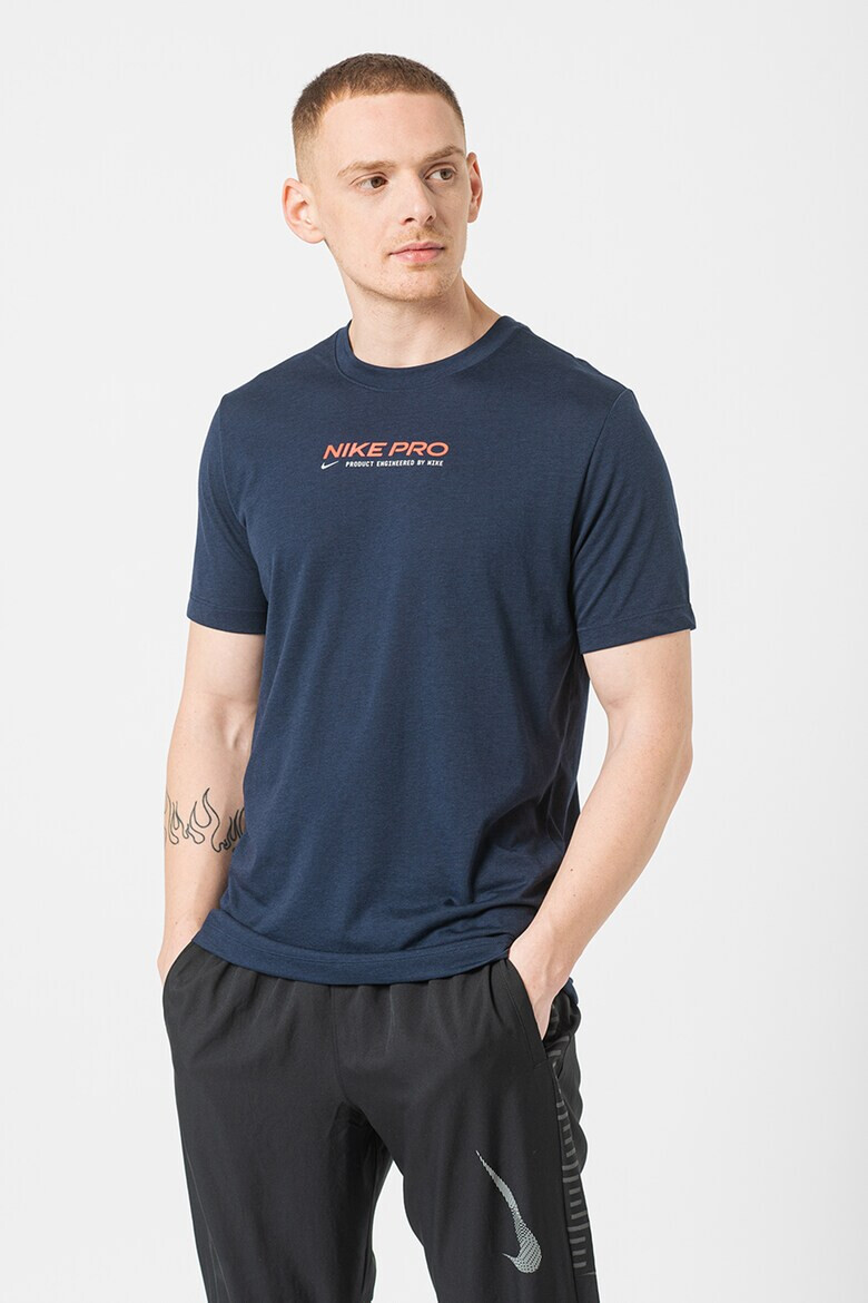 Nike Tricou cu imprimeu logo si tehnologie Dri Fit pentru fitness - Pled.ro