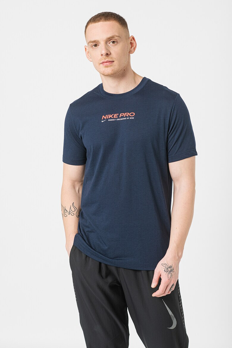 Nike Tricou cu imprimeu logo si tehnologie Dri Fit pentru fitness - Pled.ro