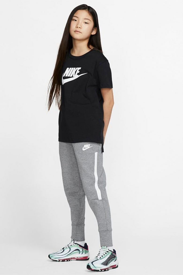 Nike Tricou cu imprimeu logo si terminatie asimetrica Sportswear Futura - Pled.ro