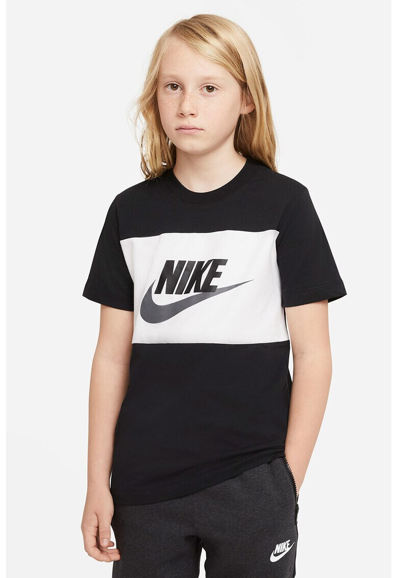 Nike Tricou cu logo si decolteu la baza gatului - Pled.ro