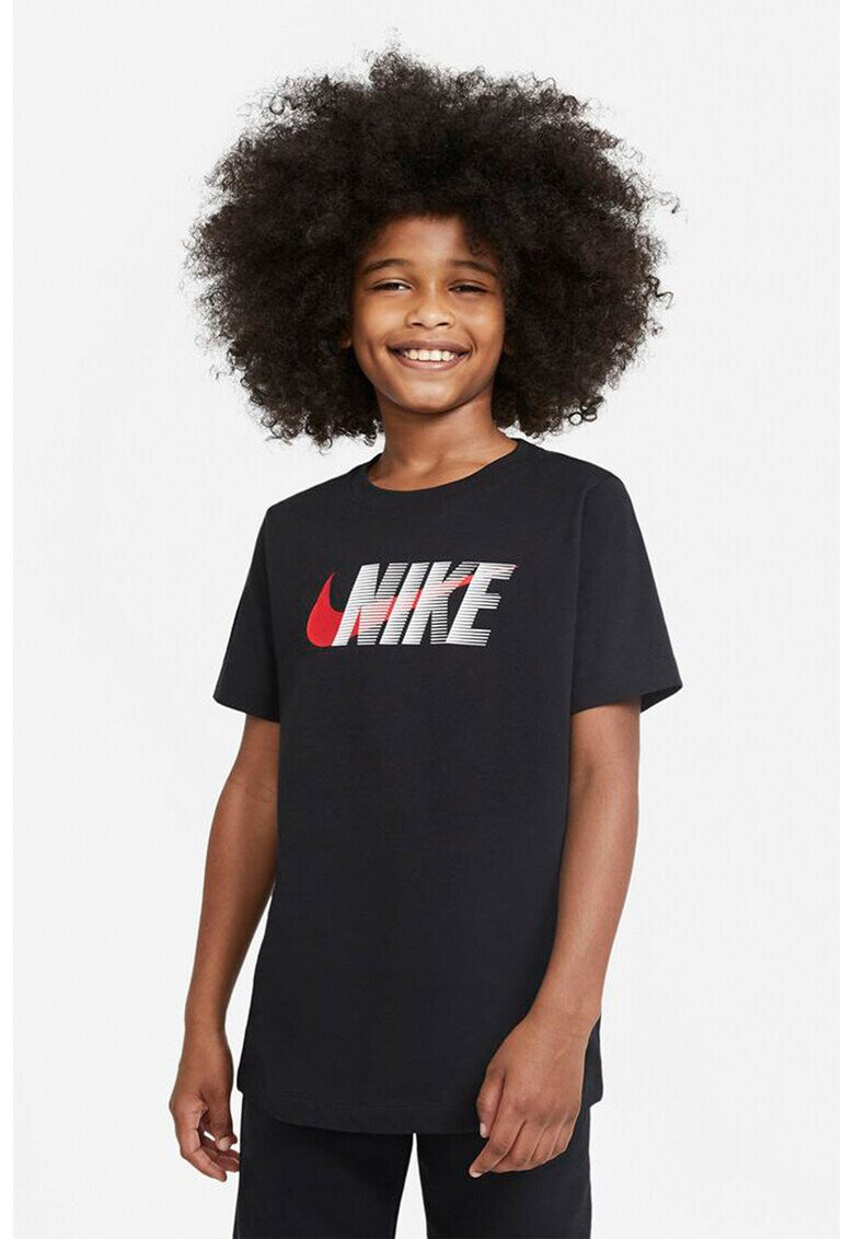 Nike Tricou cu logo si decolteu la baza gatului Swoosh - Pled.ro