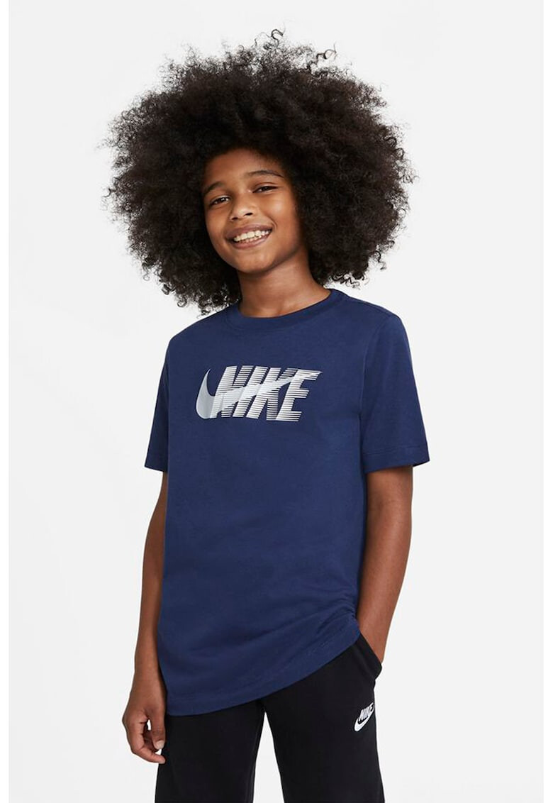 Nike Tricou cu logo si decolteu la baza gatului Swoosh - Pled.ro