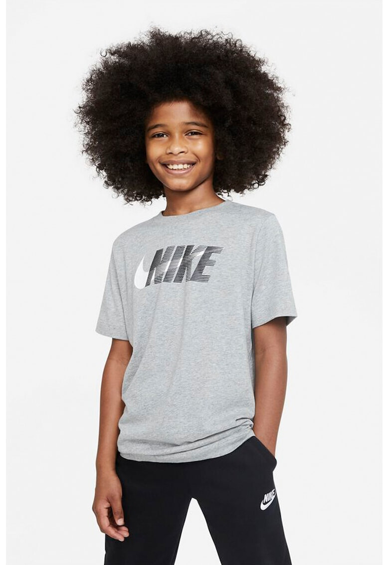 Nike Tricou cu logo si decolteu la baza gatului Swoosh - Pled.ro