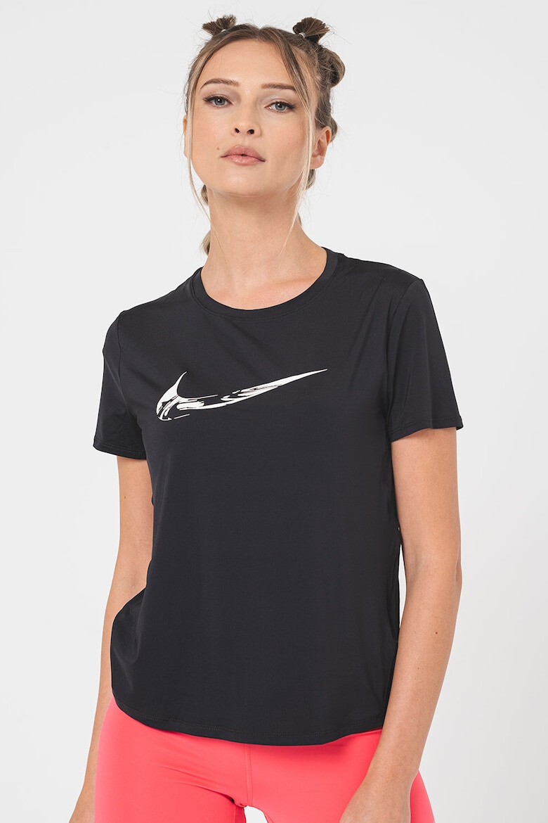 Nike Tricou cu tehnologie Dri-Fit si imprimeu logo pentru alergare Swoosh - Pled.ro