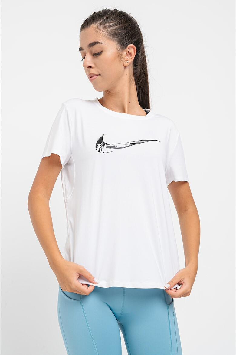 Nike Tricou cu tehnologie Dri-Fit si imprimeu logo pentru alergare Swoosh - Pled.ro