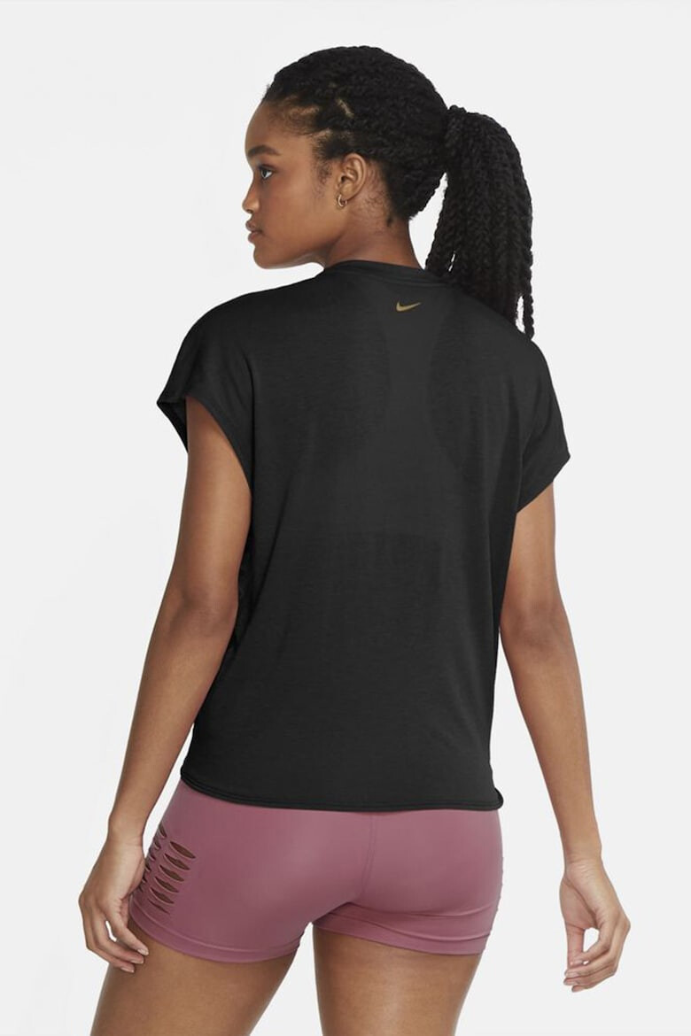 Nike Tricou cu tehnologie Dri-Fit si nod pentru fitness - Pled.ro