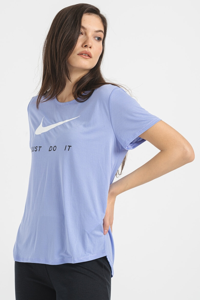 Nike Tricou lejer cu logo si decolteu rotund pentru alergare - Pled.ro