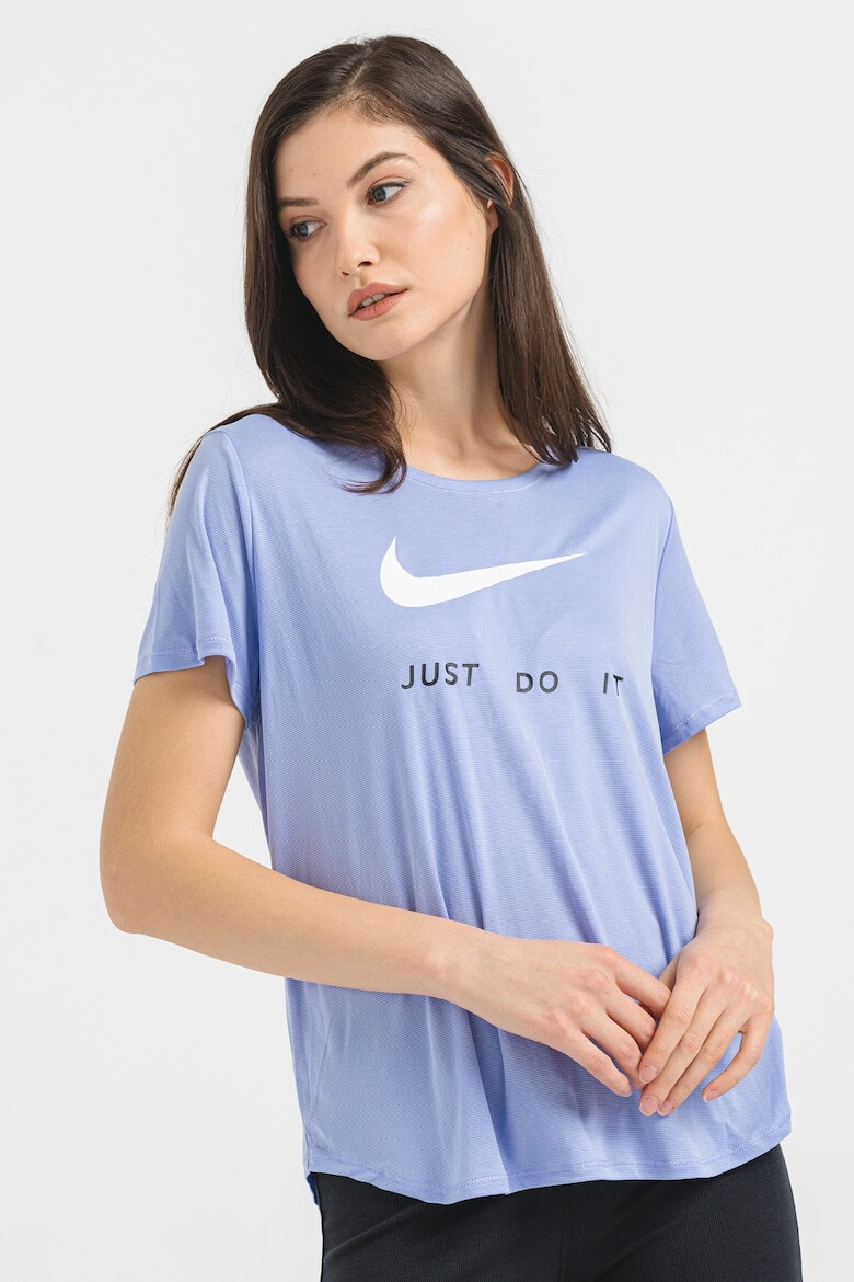 Nike Tricou lejer cu logo si decolteu rotund pentru alergare - Pled.ro