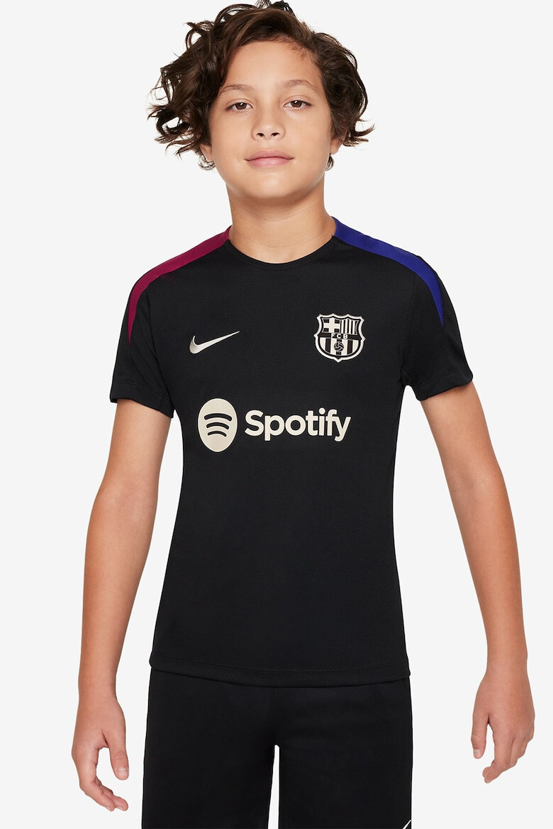 Nike Tricou unisex cu detalii logo si garnituri contrastante pentru fotbal FCB - Pled.ro