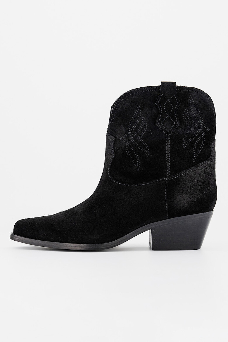 NINE WEST Botine western de piele intoarsa Texen - Pled.ro