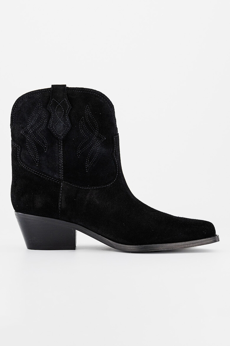 NINE WEST Botine western de piele intoarsa Texen - Pled.ro