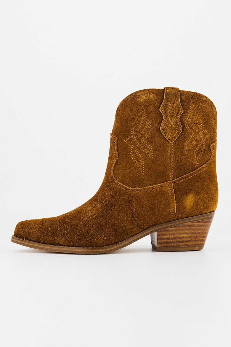 NINE WEST Botine western de piele intoarsa Texen - Pled.ro