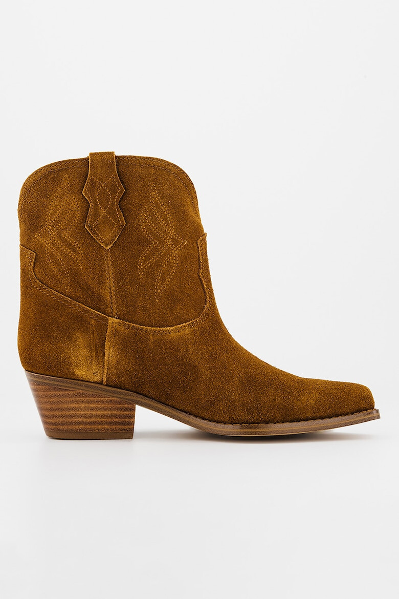 NINE WEST Botine western de piele intoarsa Texen - Pled.ro