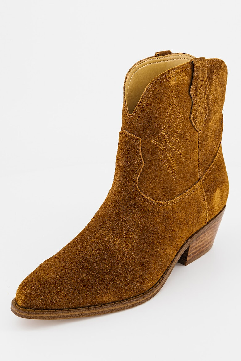 NINE WEST Botine western de piele intoarsa Texen - Pled.ro