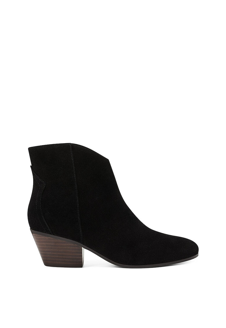 NINE WEST Ghete cowboy de piele intoarsa ecologica cu toc cubanez Tristan - Pled.ro