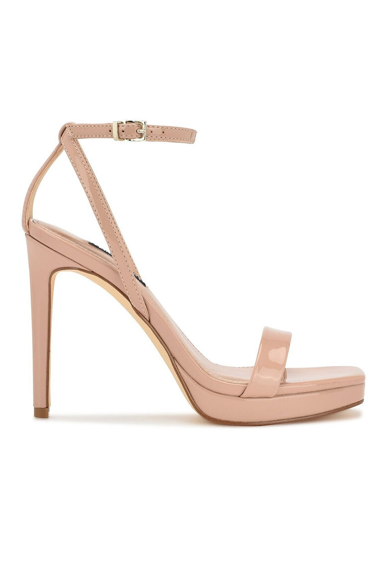 NINE WEST Sandale de piele ecologica cu aspect lacuit Zilo - Pled.ro