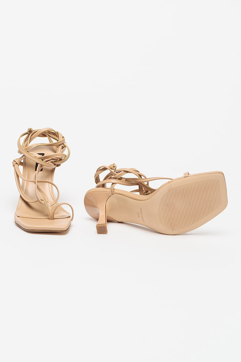 NINE WEST Sandale de piele ecologica cu bareta infasurabila Yippie - Pled.ro